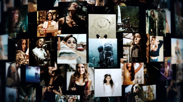Mosaic Photo Premiere Pro template preview