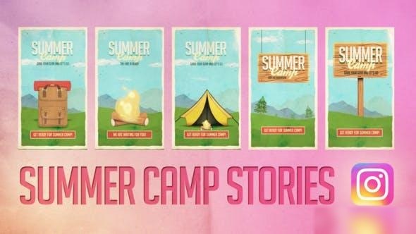 Videohive Summer Camp Stories Openers template preview