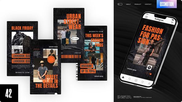 Videohive Turbo Hypebeast Instagram Stories Video Displays template preview