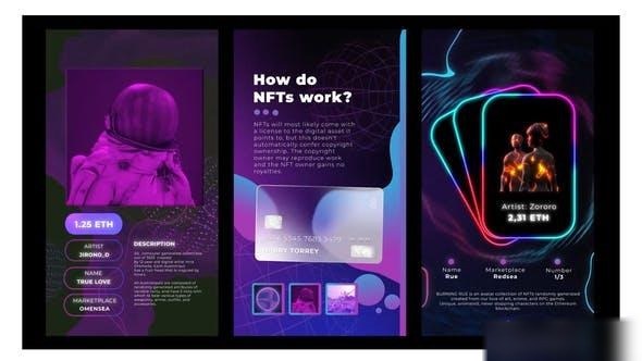 Videohive NFT stoires new product art Openers template preview