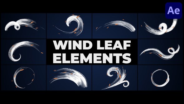 Videohive Wind Leaf Elements | After Effects Elements template preview