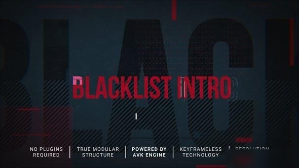 Videohive Blacklist Intro/Slideshow Openers template preview