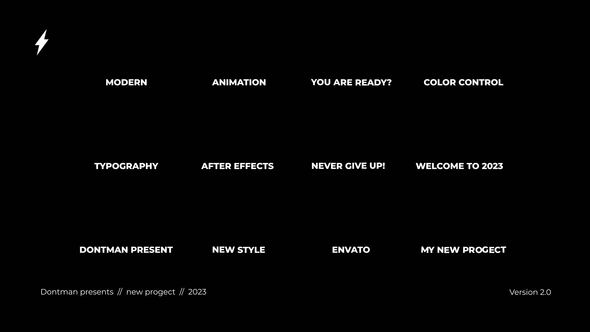 Videohive Modern Text Titles 2.0 | AE Titles template preview