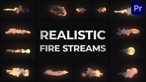 Realistic Fire Streams for Premiere Pro Premiere Pro template preview