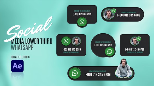 Videohive Social Media Lower Thirds - WhatsApp Elements template preview
