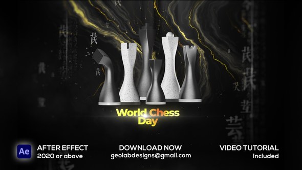 Videohive World Chess Day Video Displays template preview