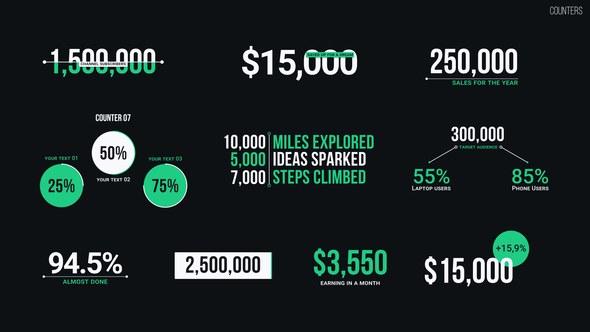 Videohive Counters 57316192 Infographics template preview