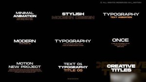 Videohive Typography Titles | After Effects 54384185 Titles template preview