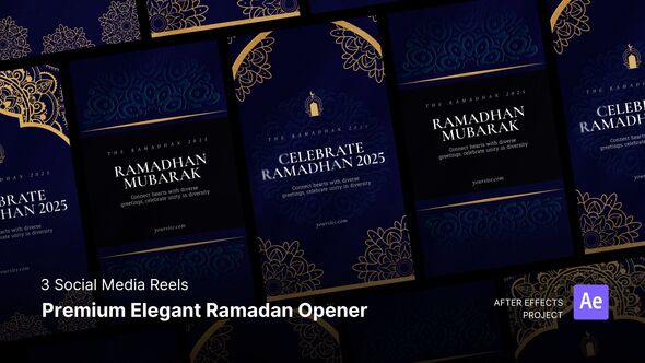 Videohive Social Media Reels - Premium Elegant Ramadan Opener After Effects Project Files Ramadan template preview