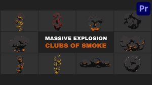 Massive Explosion Clubs of Smoke | Premiere Pro MOGRT Premiere Pro template preview