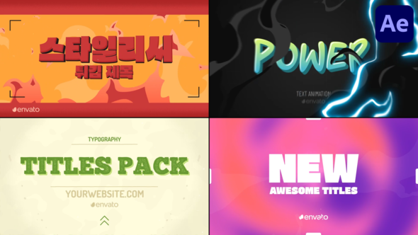 Videohive Action Typography Titles for After Effects Titles template preview