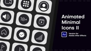 Videohive Animated Minimal Icons II Elements template preview