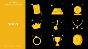Videohive Gold graphic animation template | After Effects Elements template preview