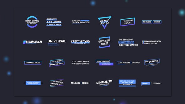 Videohive Dynamic Typo Titles template preview