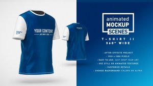 Videohive T-shirt II 360 Wide Mockup Template - Animated Mockup SCENES Video Displays template preview