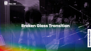 Videohive Broken Glass Transition Elements template preview
