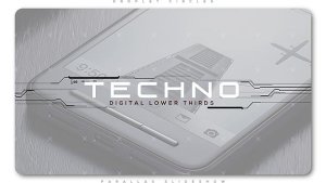 Techno Digital Lower Thirds Video Displays template preview