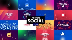 Videohive Posters Social Media Openers template preview