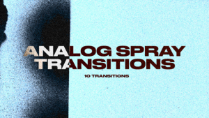 Analog Spray Transitions Premiere Pro template preview