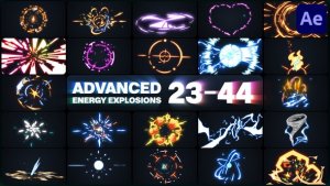 Videohive Advanced Energy Explosions Pack for After Effects Elements template preview
