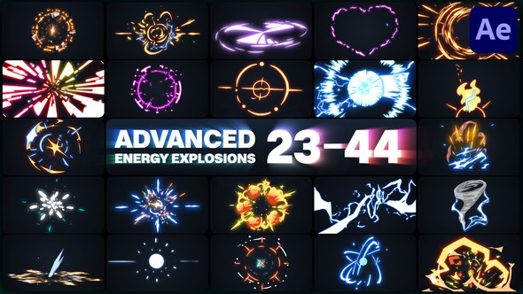 Videohive Advanced Energy Explosions Pack for After Effects Elements template preview