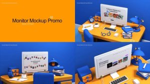 Videohive Monitor Mockup 0.2 Product Promo template preview