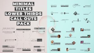 Videohive Minimal Titles/Lower Thirds/Call Outs Pack Titles template preview