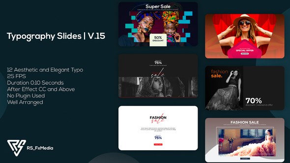 Videohive Typography - Fashion Promo Slides V.15 Product Promo template preview
