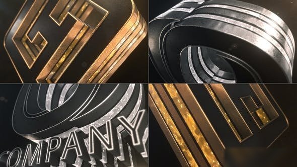 VIDEOHIVE 3D Gold & Silver Logo 37129169 Logo Stings template preview