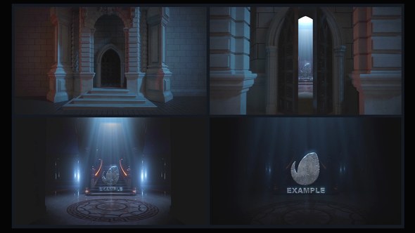 Videohive Cinematic Castle Logo Reveal Logo Stings template preview