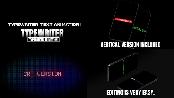 Videohive Typewriter animation Pack Titles template preview