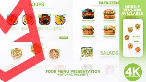 Videohive Restaurant Food Menu Promotion - Vegan Product Promo template preview