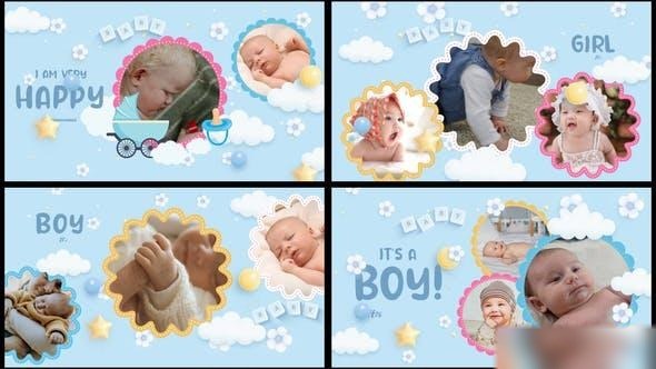 Videohive Baby album slideshow 38027305 Openers template preview