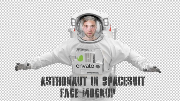Videohive Astronaut in Spacesuit Face Mock up 25707419 Elements template preview