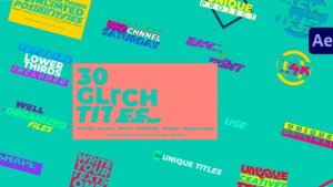 Videohive Glitch Typography 46517026 Titles template preview