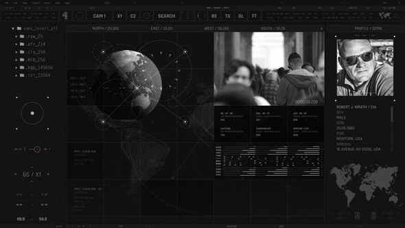 Videohive HUD Covert Operations CCTV1 Elements template preview
