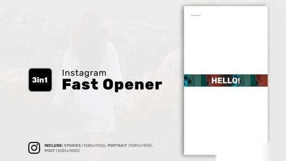 Videohive Instagram Fast Opener 36343900 Openers template preview