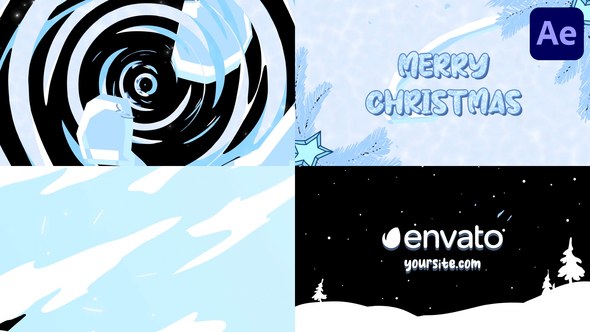 Videohive Christmas Night Logo Reveal for After Effects Logo Stings template preview