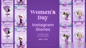 Videohive International Womens Day Instagram Stories Video Displays template preview