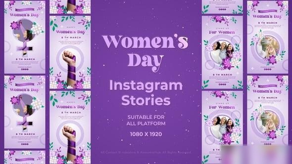 Videohive International Womens Day Instagram Stories Video Displays template preview