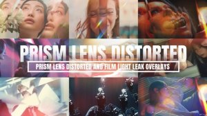 Prism Lens Distorted Effects Film Light Leak Overlays MOGRT Premiere Pro template preview