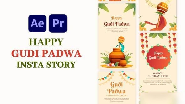 Videohive Happy Gudhi Padwa Instagram Story Elements template preview