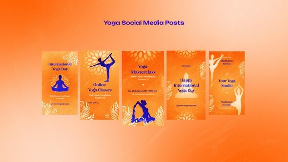 Videohive Yoga Social Media Posts Product Promo template preview