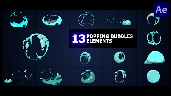 Videohive Popping Bubbles Elements | After Effects Elements template preview