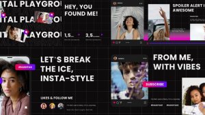 Videohive Instagram Intro Dark Mode After Effect Video Displays template preview