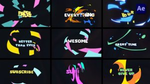 Videohive Colorful Paper Sheets Titles [After Effects] Titles template preview