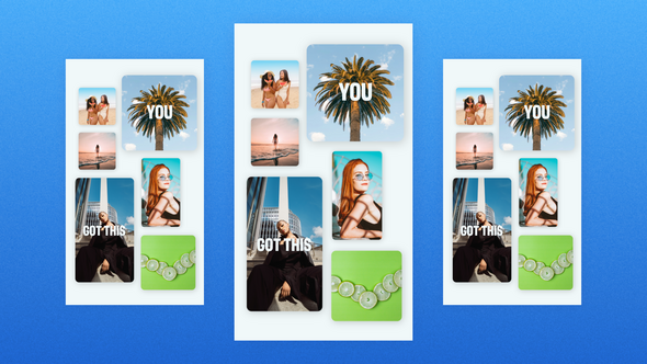 Videohive Vertical Pulse Frames Openers template preview