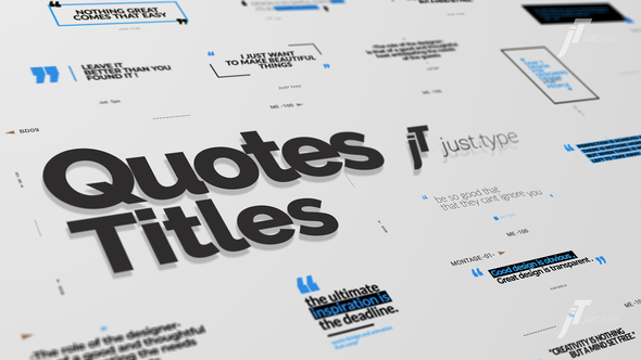 Videohive Just Type | Quote Titles Titles template preview