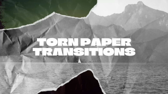 Videohive Torn Paper Transitions 53799292 Elements template preview