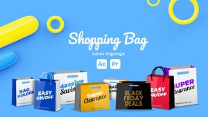 Shopping Bag Sale Signage for Premiere Pro Premiere Pro template preview